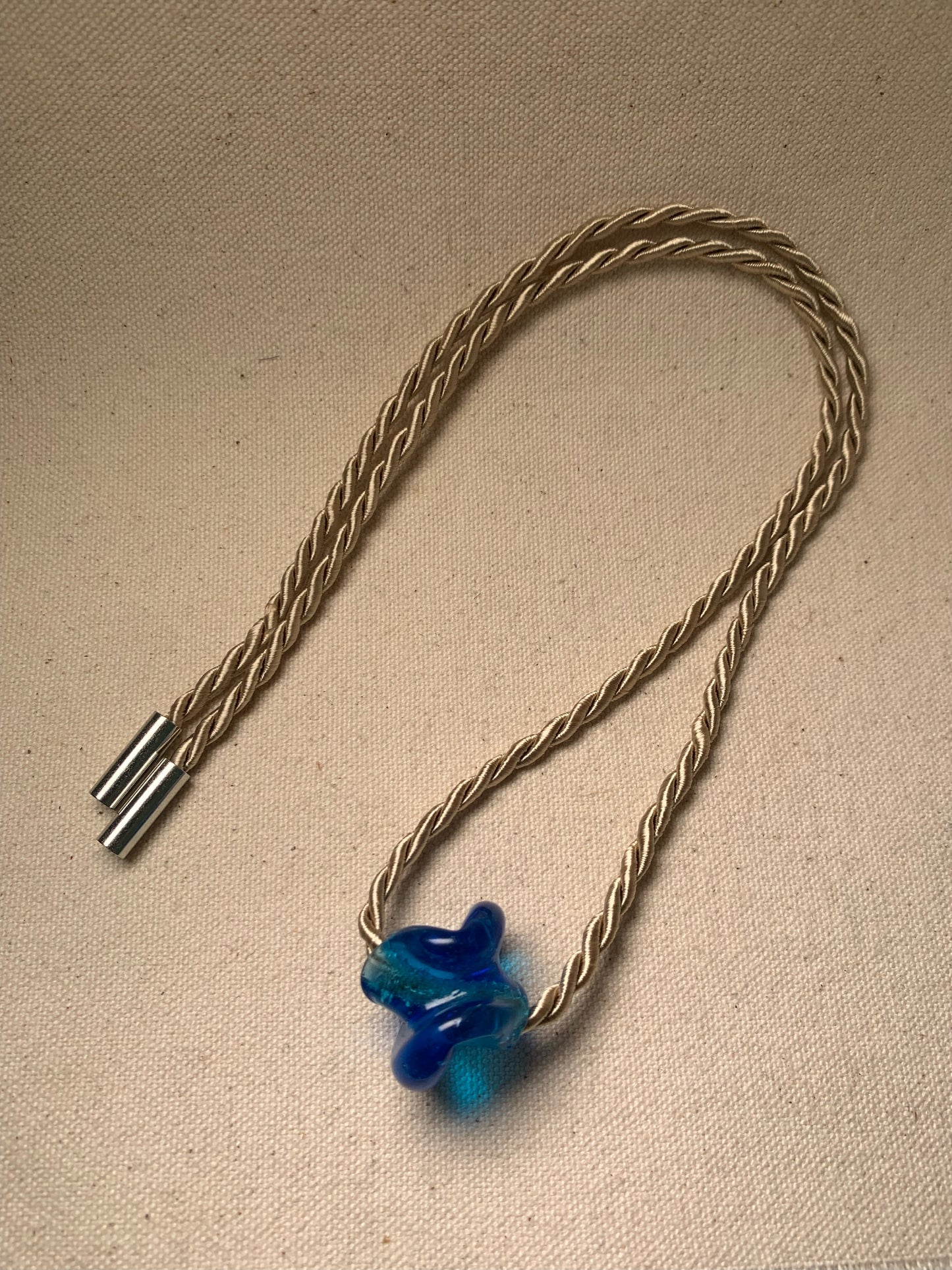 DEVOTEE TWIST NECKLACE, CERULEAN